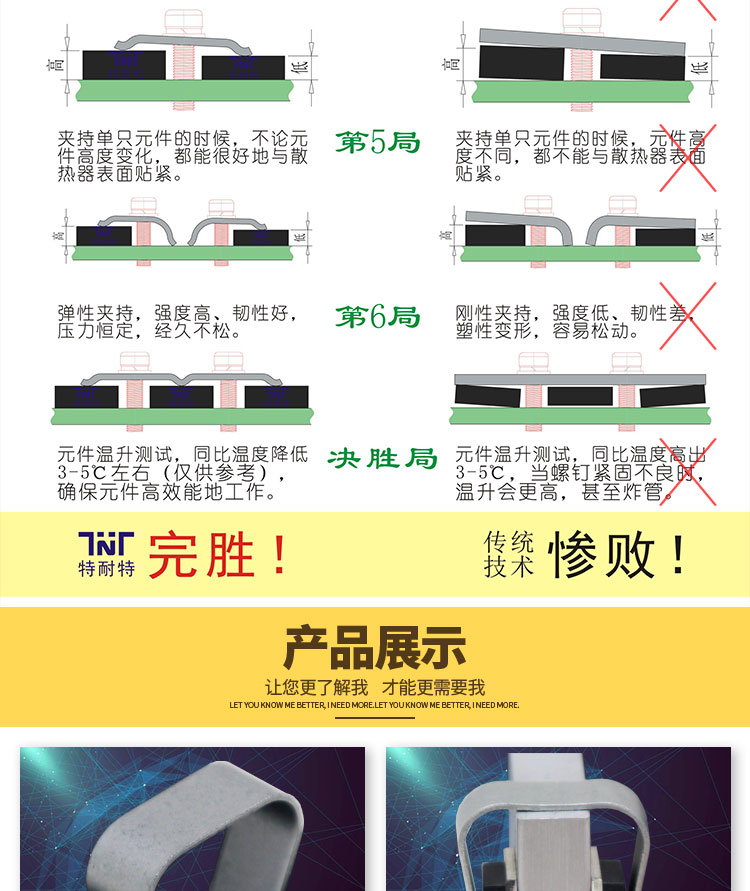 电子散热弹性压片